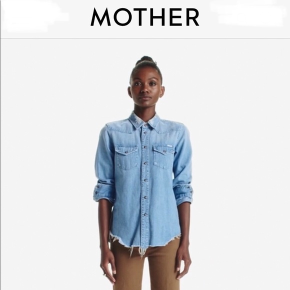 mother all my exes denim shirt